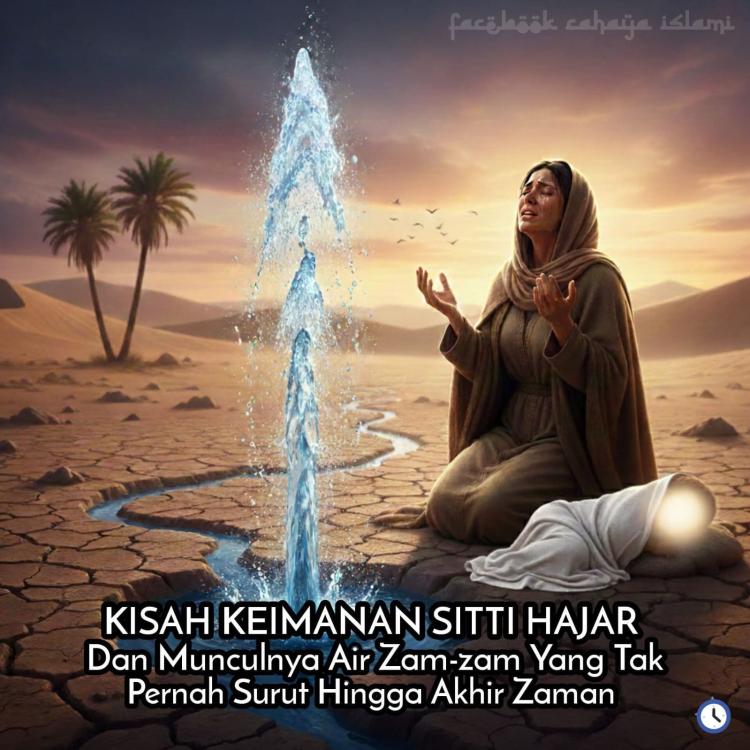 Kisah Siti Hajar: Dari Lembah Gersang Lahir Mata Air Zam-zam